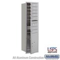 Salsbury Salsbury 3715S-06AFU Recessed Mounted 4C Horizontal Mailbox - 15 Door High Unit 55 in. - Single Column - 6 MB1 Doors & 1 PL6; Aluminum - Front Loading - USPS Access 3715S-06AFU